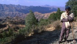 Paysage spectaculaire d'Ethipie sur le route de Gondar
